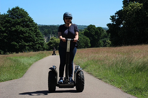 Lady enjoying a Leeds Castle Segway Tour